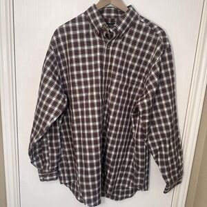Brooks Brothers Mens Tartan Plaid Button Down Shirt Large